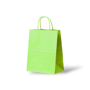 Papieren Tas (S) – Lime / Licht Groen – 50 Stuks - 18x8x24 cm