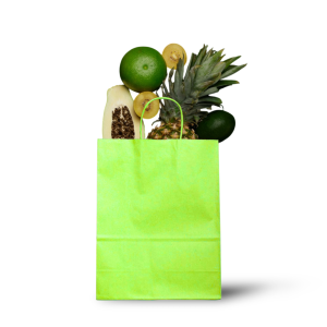 Papieren Tas (S) – Lime / Licht Groen – 50 Stuks - 18x8x24 cm