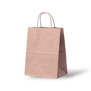 Papieren Tas (M) – Oud Roze / Poeder Roze – 50 Stuks - 24x12x31cm
