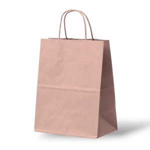 Papieren Tas (L) – Oud Roze / Poeder Roze – 50 Stuks - 32x12x41 cm