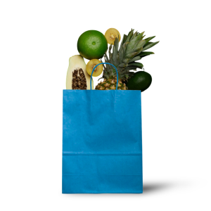 Papieren Tas (S) – Turquoise / Licht Blauw – 50 Stuks