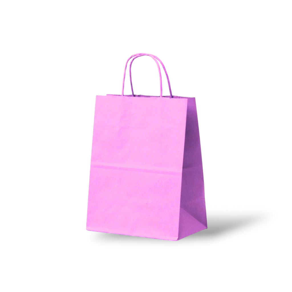 Papieren Tas (S) – Licht Roze – 50 Stuks - 18x8x24 cm