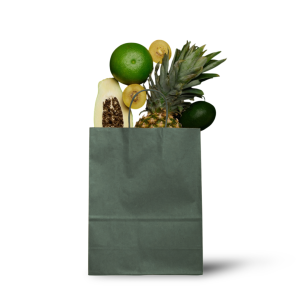 Papieren Tas (M) – Leger Groen – 50 Stuks - 24x12x31cm