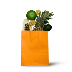 Papieren Tas (S) – Oranje – 50 Stuks - 18x8x24 cm