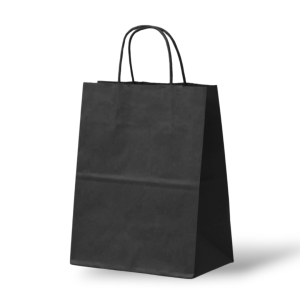 Papieren Tas (L) – Zwart Kraft – 50 Stuks - 32x12x41 cm