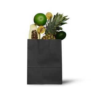 Papieren Tas (S) – Zwart Kraft – 50 Stuks - 18x8x24 cm