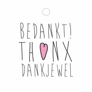 cadeaukaartje - Bedankt
