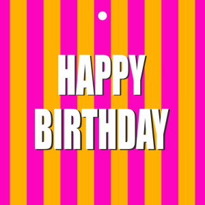 Cadeaukaartje – Neon “Happy Birthday”