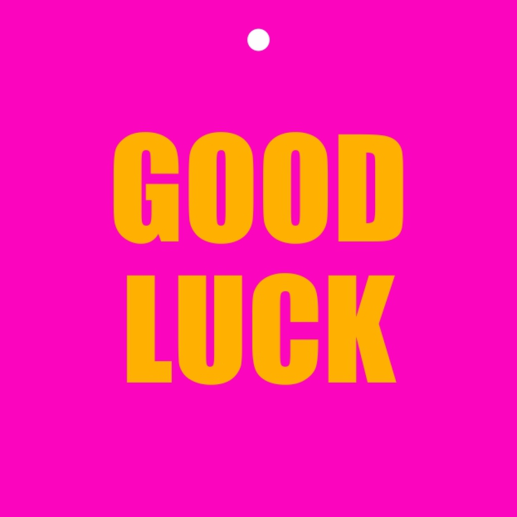 Cadeaukaartje – Neon “Good Luck”