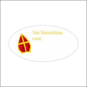 Stickers – Van Sint Voor..... – 40 x 20mm – 500 Stuks – Sluitzegel – Voor Cadeaus en Verpakkingen