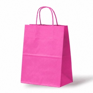 Papieren Tas (L) – Pink / Roze – 50 Stuks - 35x14x40 cm
