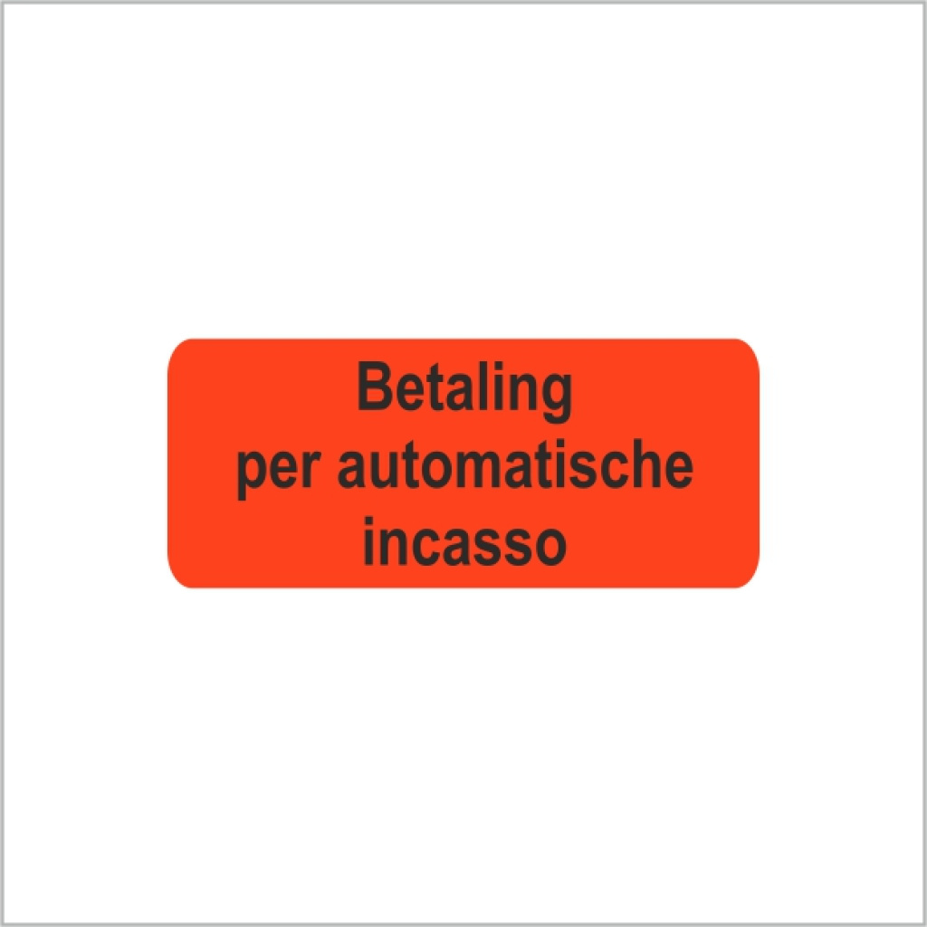 Etiketten – Automatische incasso – 38x16mm – 500 stuks