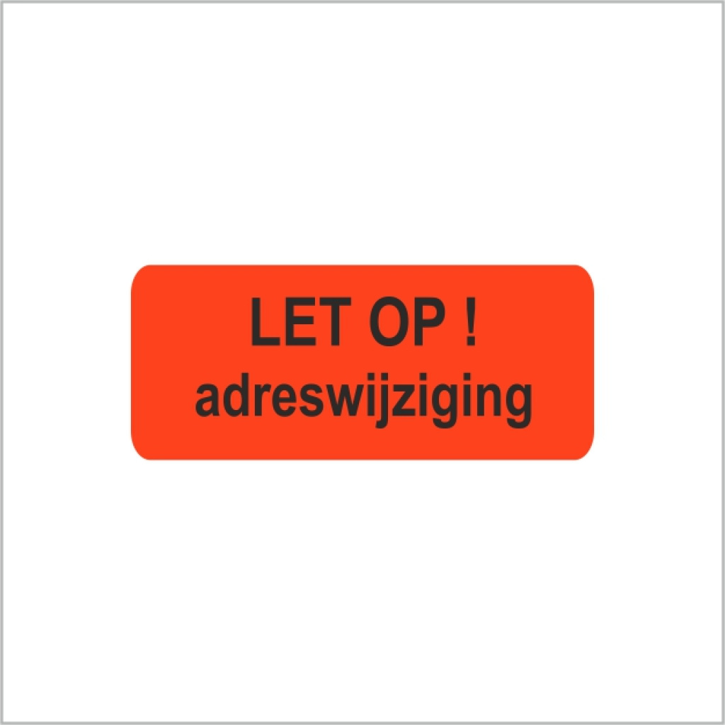 Etiketten – Adreswijziging – 38x16mm – 500 stuks