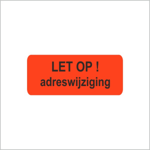 Etiketten – Adreswijziging – 38x16mm – 500 stuks