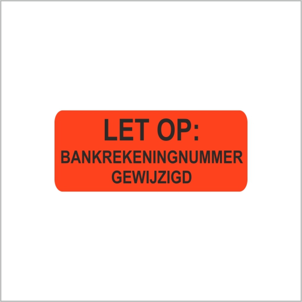 Etiketten – Bankrekeningnummer – 38x16mm – 500 stuks