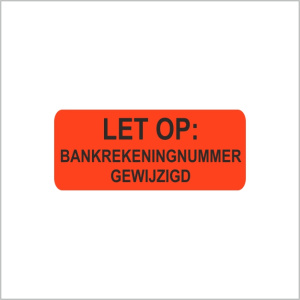 Etiketten – Bankrekeningnummer – 38x16mm – 500 stuks
