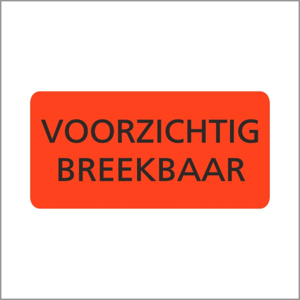 Etiketten – Voorzichtig breekbaar – 98x48mm – 500 stuks