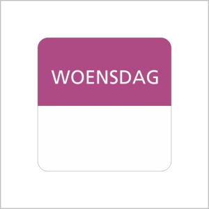 Codeeretiket – woensdag – 25x25mm – 500 stuks