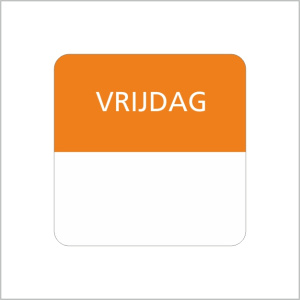 Codeeretiket – vrijdag – 25x25mm – 500 stuks