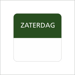 Codeeretiket – zaterdag – 25x25mm – 500 stuks