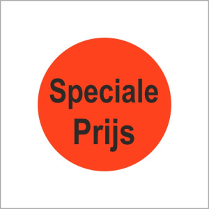 Etiketten – speciale prijs – rond 35mm – fluor rood – 500 stuks