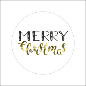 Stickers – Merry Christmas – O39mm – 500 Stuks – Sluitzegel – Voor Cadeaus en Verpakkingen