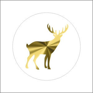 Stickers – Rendier – O47mm – 500 Stuks – Sluitzegel – Voor Cadeaus en Verpakkingen