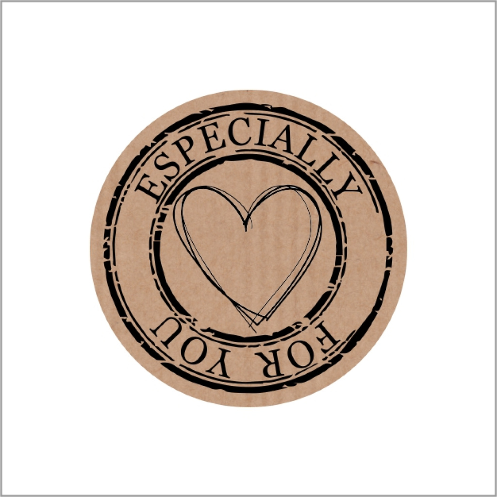Stickers - Especially For You - Rond 35mm - Kraft - per 10 stuks of 500 Stuks - Etiketten - Sluitzegels - Bedankstickers - Cadeau & Verpakking