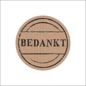 Stickers - Bedankt - Rond 35mm - Kraft - 500 Stuks - Etiketten - Sluitzegels - Bedankstickers voor Geschenk en Verpakking