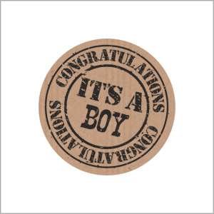 Stickers - It’s a Boy - Rond 35mm - Kraft - 500 Stuks - Etiketten - Sluitzegels - Geboorte Stickers
