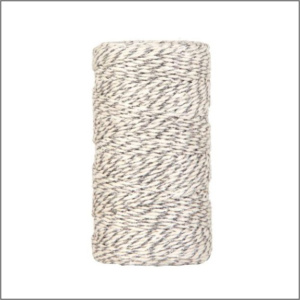Twist koord creme-zilver – 100 meter