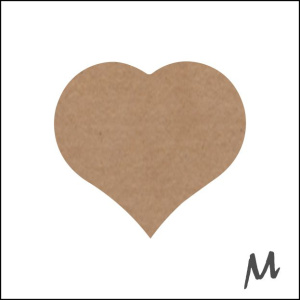 Stickers - Hart groot kraft - 500 Stuks - Etiketten - Sluitzegel - Natuurlijke hartjesstickers
