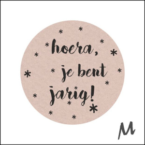 500x - "Hoera je bent jarig" - Etiketten - Sluitzegel - Feestelijke Verjaardag stickers - Stickers