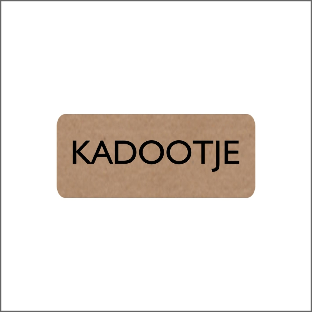 Stickers - Kadootje - Kraft Etiketten - 38 x 16 mm - 500 Stuks - Cadeaustickers - Sluitzegels