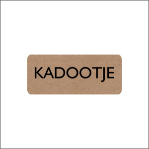 Stickers - Kadootje - Kraft Etiketten - 38 x 16 mm - 500 Stuks - Cadeaustickers - Sluitzegels