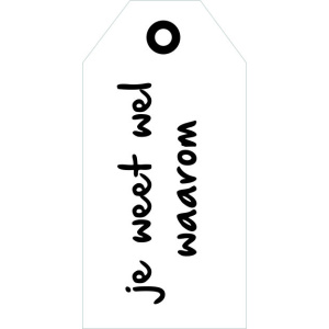 cadeaukaartje – Je weet wel waarom