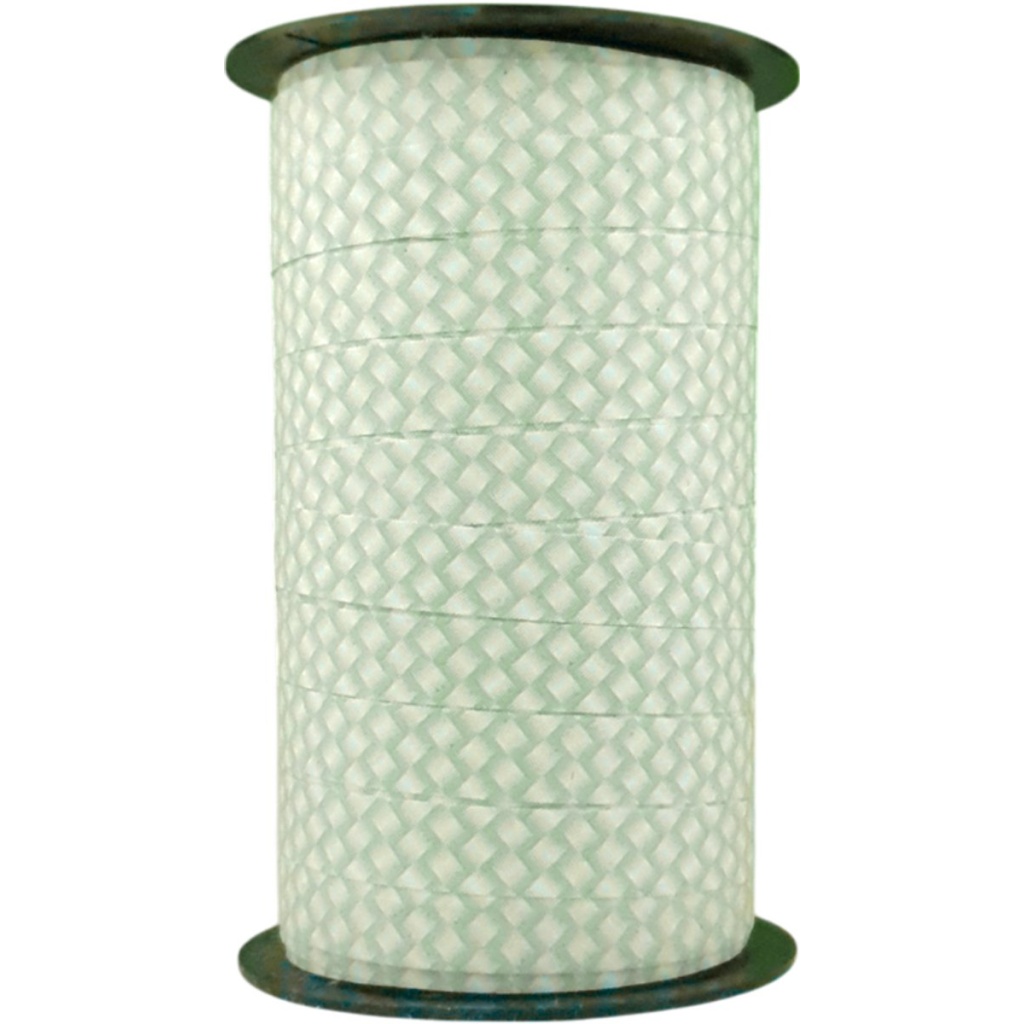 Krullint Groen/Wit met Ruitprint – 10mm x 50m – Stijlvol Cadeaulint voor Inpakken & Decoratie