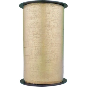 Krullint Goud met Textuurprint – 10mm x 50m – Feestelijk Cadeaulint voor Luxe Verpakking & Decoratie
