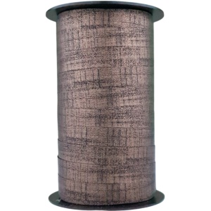 Krullint Brons met Textuurprint – 10mm x 50m – Elegant Cadeaulint voor Luxe Verpakking & Decoratie