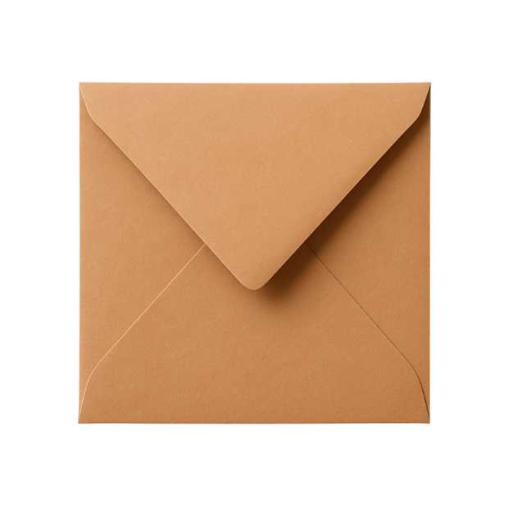 Enveloppen – bruin kraft -  16×16 cm - 10 stuks