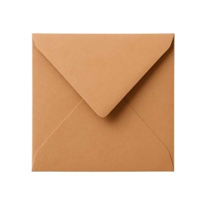 Enveloppen – bruin kraft -  16×16 cm - 10 stuks