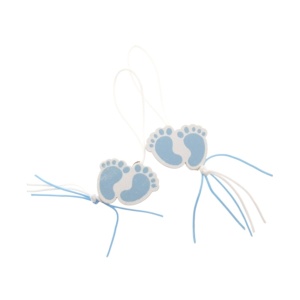 Set van 10 Blauwe Voetjes Gelukspoppetjes