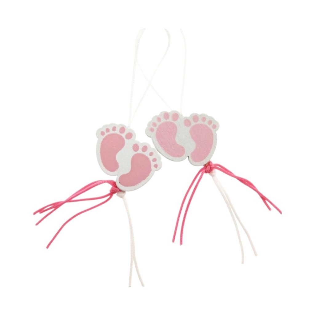 Set van 10 Roze Voetjes Gelukspoppetjes