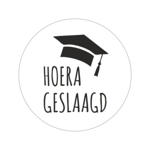 250x - Geslaagd stickers - Sluitzegels - Ø39mm