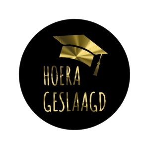 250x - Geslaagd stickers - Sluitzegels - Ø39mm