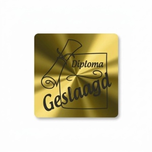 250x - Geslaagd stickers - Sluitzegels -39 x 39mm