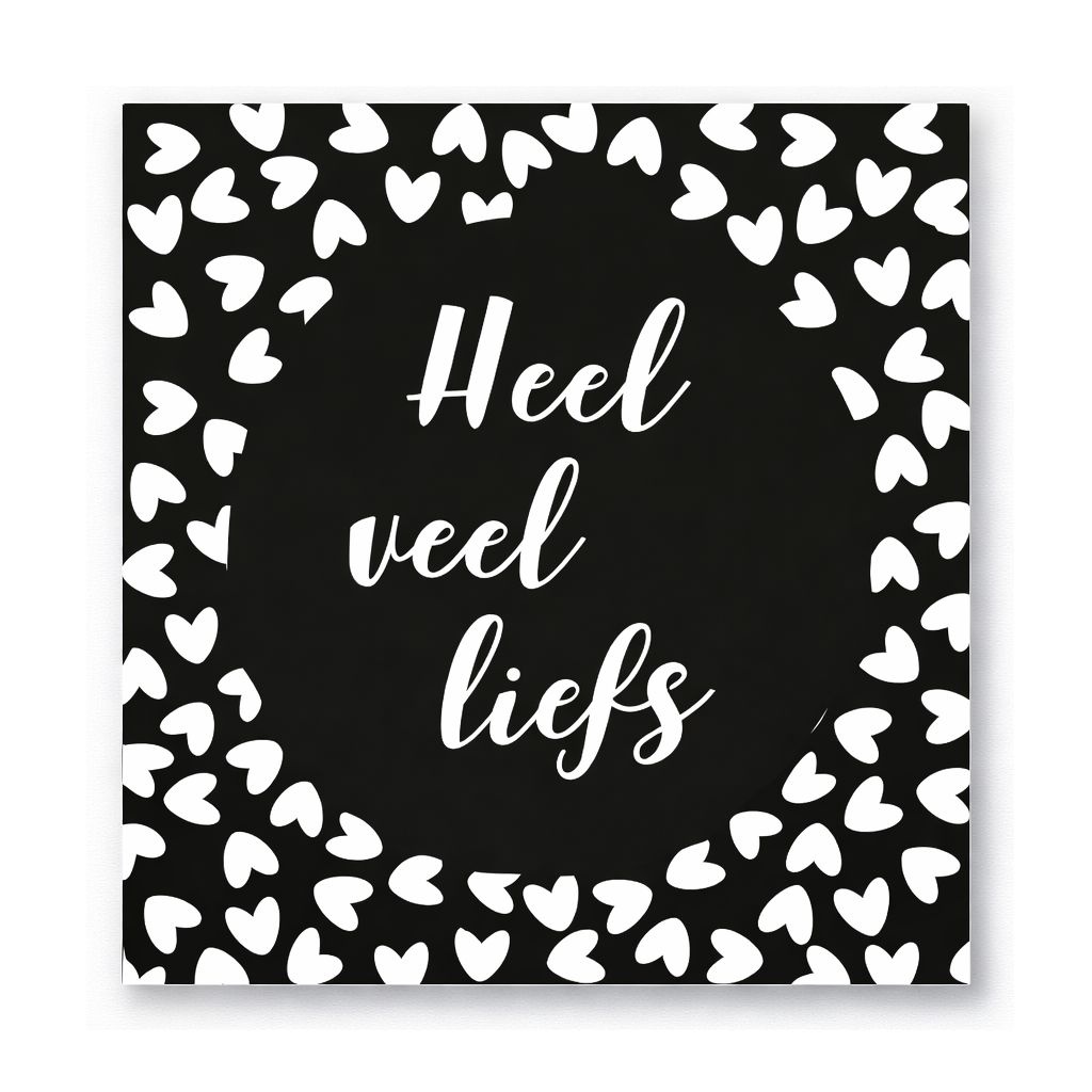 Wenskaart – “Heel veel liefs” – Inclusief Envelop