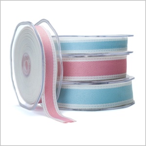 katoen lint - Baby lint – roze – 15 mm x 10 meter