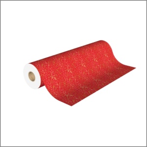 Papierrol – Sinterklaas - rood met goud – 50cm x 150m