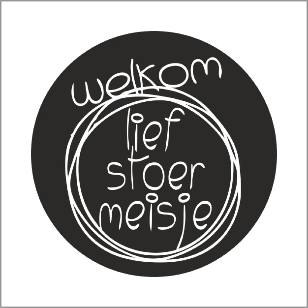 Stickers - Stoer meisje - Ø47mm - 500 stuks - Etiketten - Sluitzegels - Geboorte Stickers